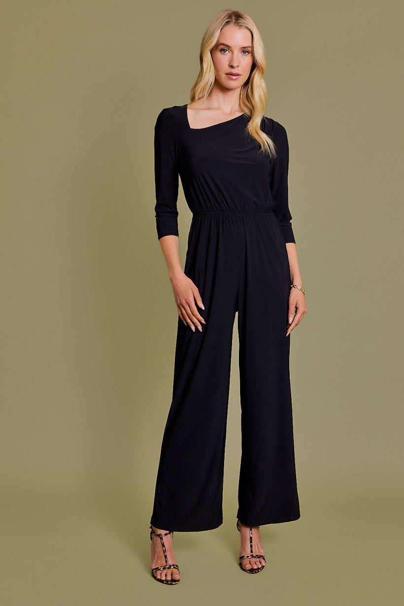 Premium One Shoulder Black Jumpsuit