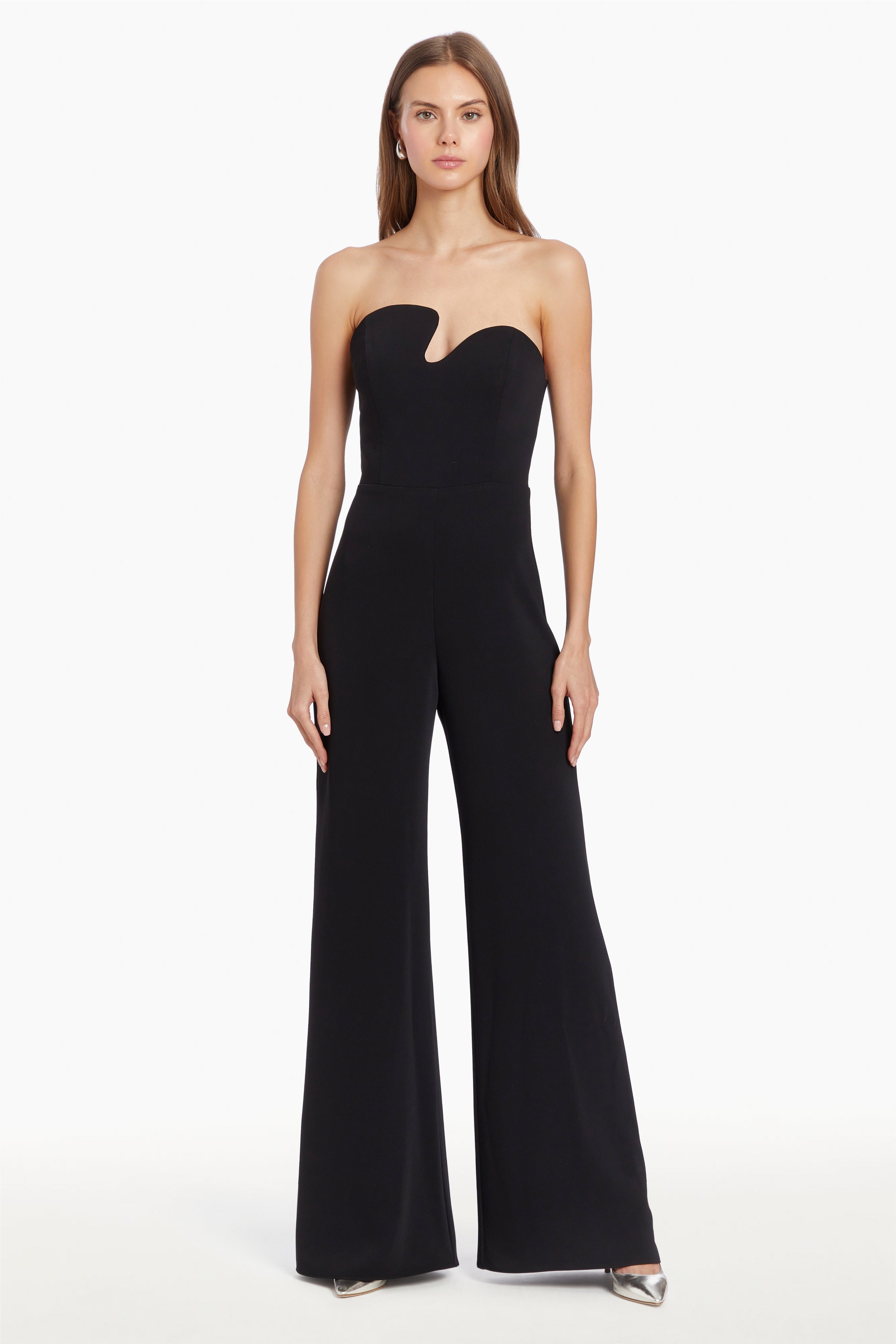 Premium Strapless Puzzle Jumpsuit in Black