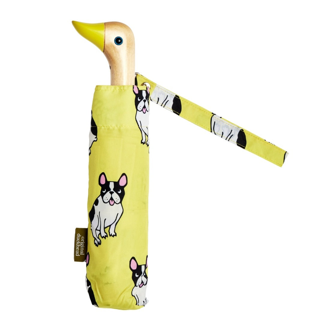 Premium Yellow French Bulldog Compact Umbrella