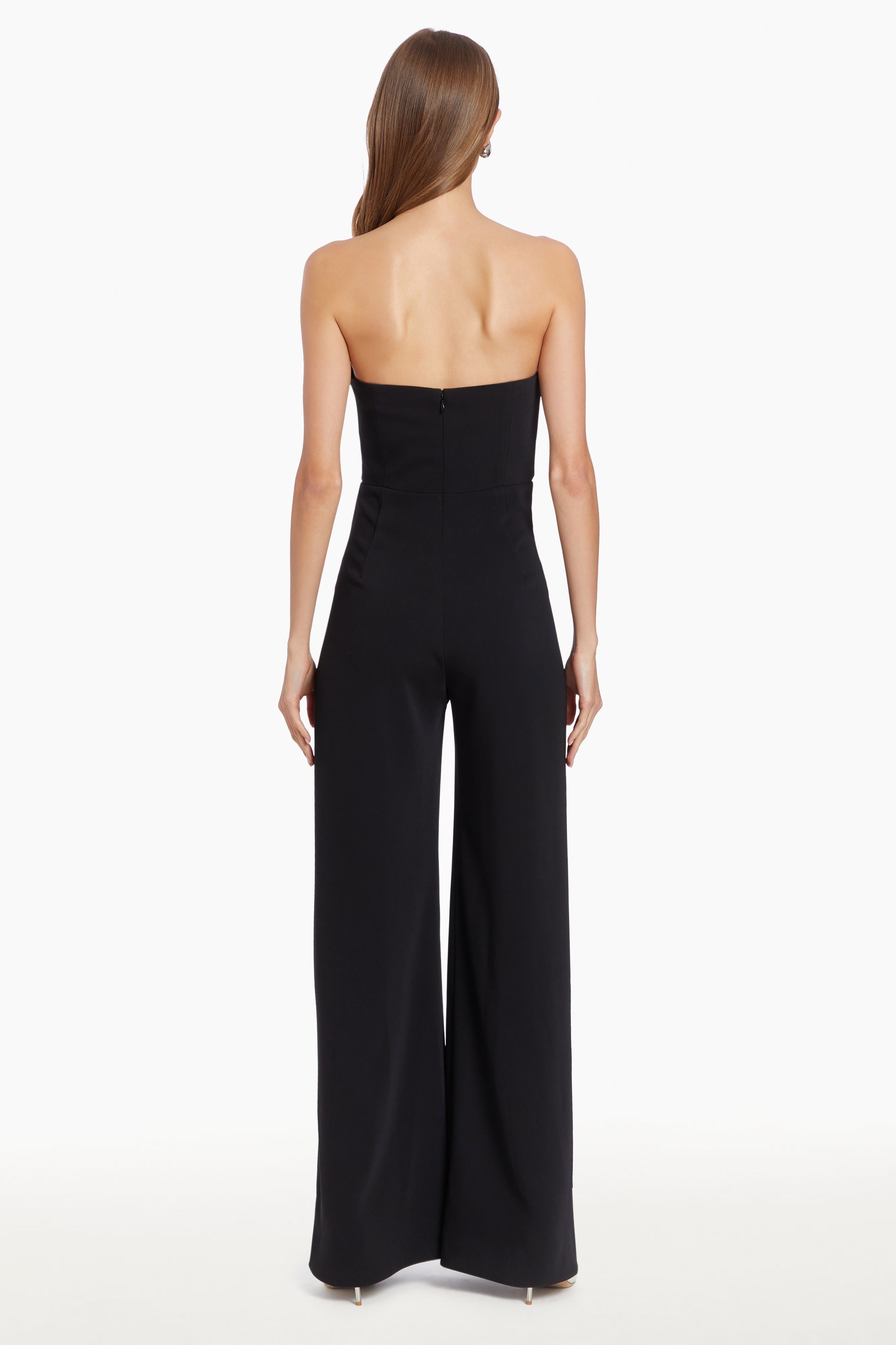 Premium Strapless Puzzle Jumpsuit in Black